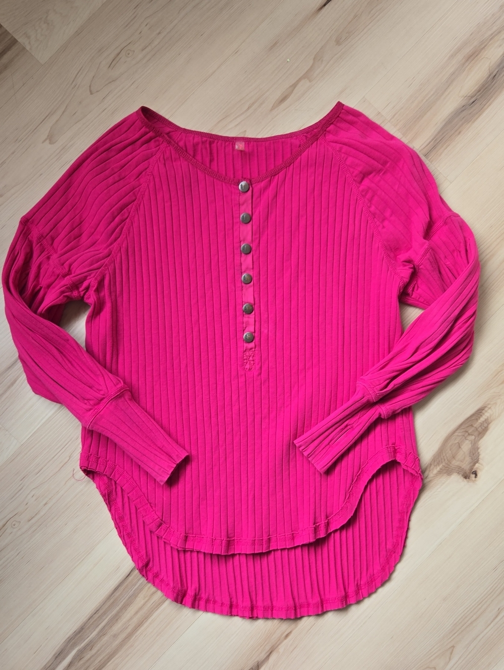 FP Movemeny Bella Layer Henley, Pink, Size Small
